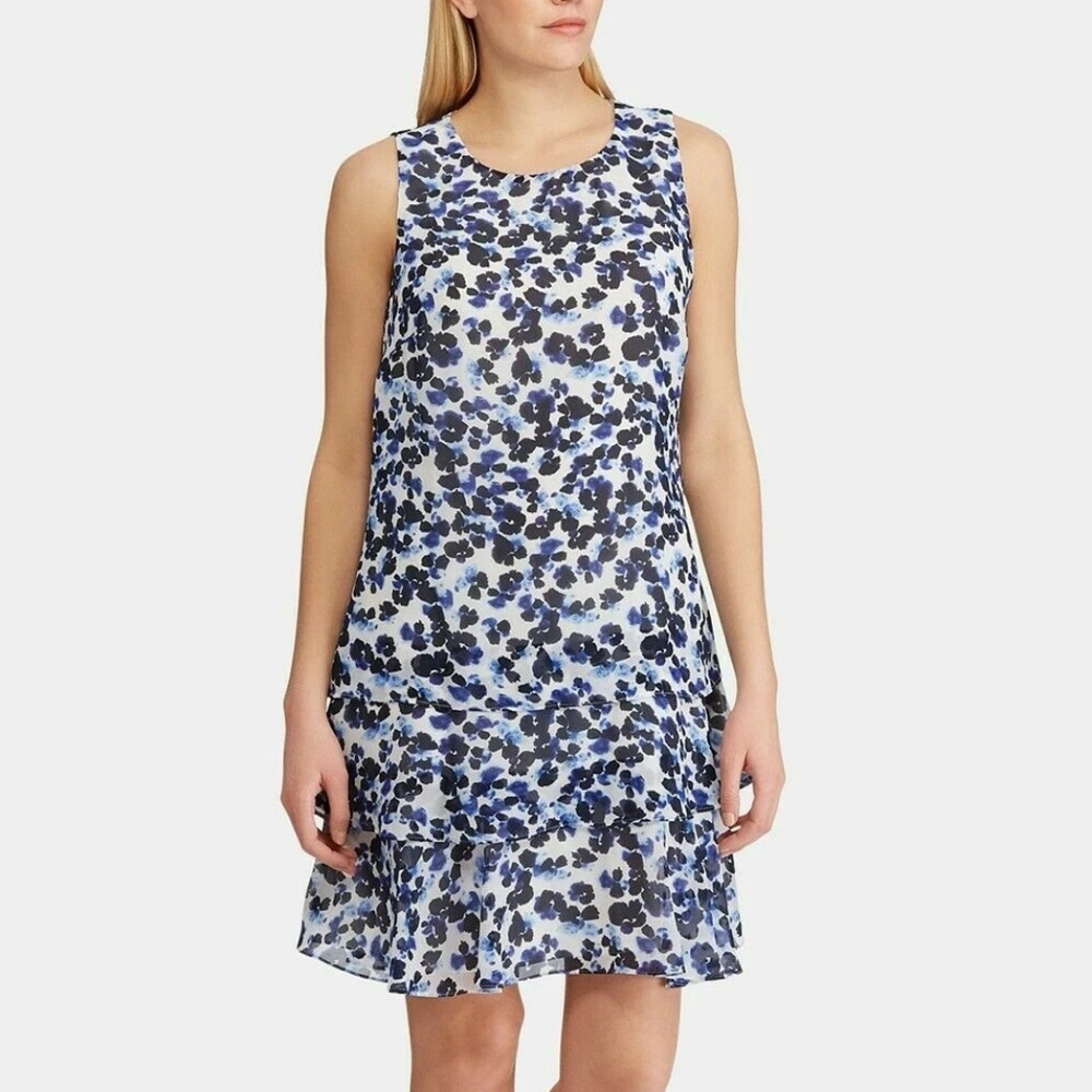 Lauren Ralph Lauren Tiered Sleeveless Floral Dress